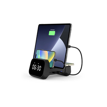 Black Clock & Dock Wireless Charging